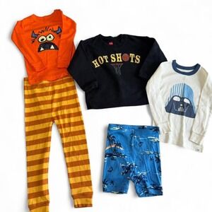 5 Pc Toddler Boys Clothing Lot Size 3T – Pajamas NWOT + Crewneck Sweatshirt